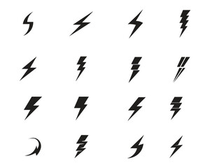 Flash thunderbolt Template vector icon illustration vector - obrazy, fototapety, plakaty