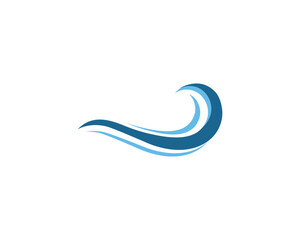 Fototapeta na wymiar Water wave Logo Template vector