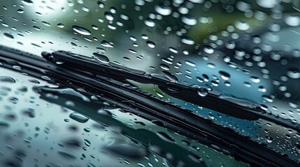 water windshield wiper rain - obrazy, fototapety, plakaty