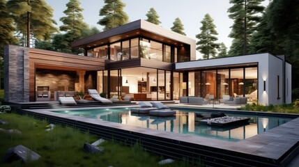 Obraz premium energy modern house building