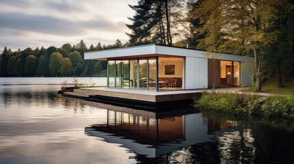 Obraz premium cozy modern cottage building