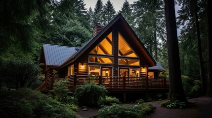 cabin wood house building