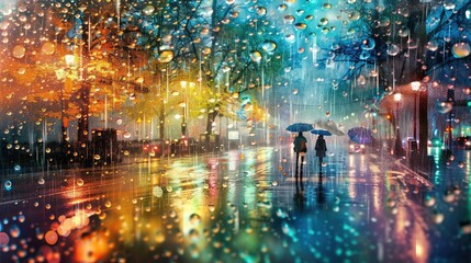 puddles rain abstract