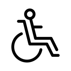 wheelchair line icon