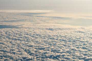 View of the clouds during flight
