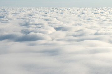 View of the clouds during flight