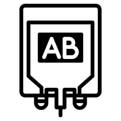 Infuse, blood bag icon. Vector graphic illustration. Blood transfusion icon for website design, logo, app, and ui. Editable vector stroke.Pixel perfect. 