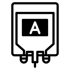 Infuse, blood bag icon. Vector graphic illustration. Blood transfusion icon for website design, logo, app, and ui. Editable vector stroke.Pixel perfect. 