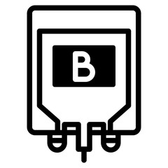 Infuse, blood bag icon. Vector graphic illustration. Blood transfusion icon for website design, logo, app, and ui. Editable vector stroke.Pixel perfect. 