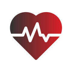 heartbeat flat gradient icon