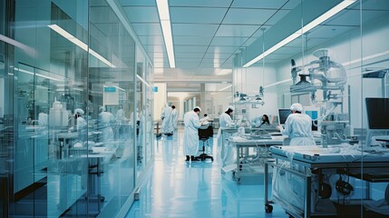 patient medical blurred room