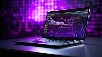 data technology violet background
