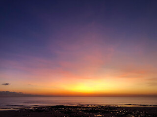 sunset over the sea