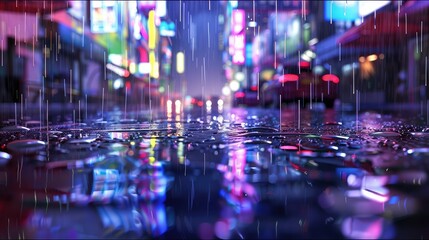 wet rainy background