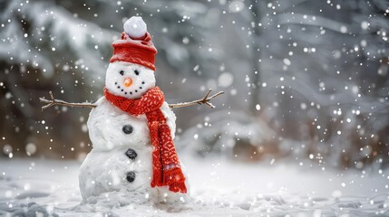 Naklejka na ściany i meble joy merry christmas snowman
