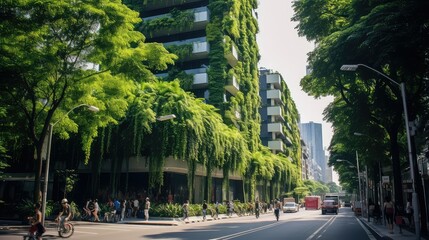 Fototapeta premium architecture street skyscraper building