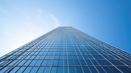 Fototapeta na wymiar glass structure skyscraper building
