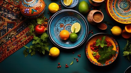 Fototapeta premium food tabletop kitchen background