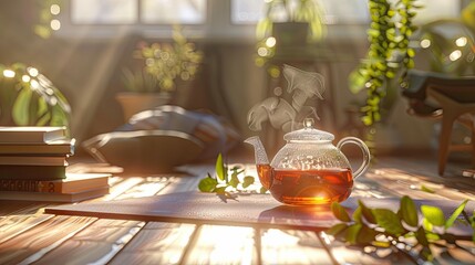 relaxation tea and yoga