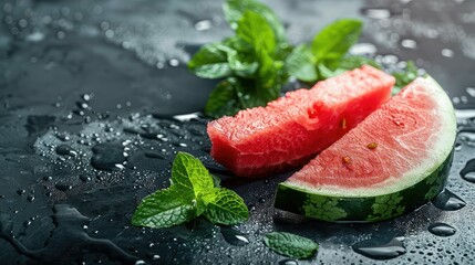 refreshing watermelon and mint