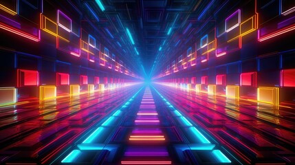Obraz premium digital technology neon background