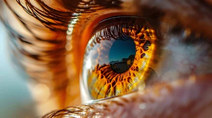 Stoff pro Meter A human eye closeup © morgan