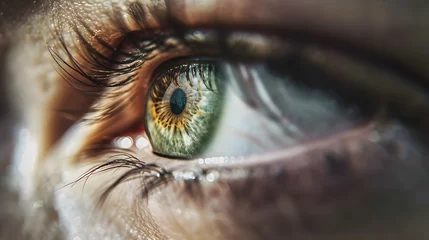 Crédence de cuisine en verre imprimé Séoul Hyper-Realistic Eyes