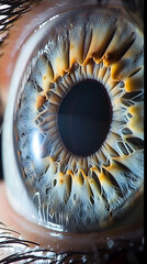 Macro photography of human eye