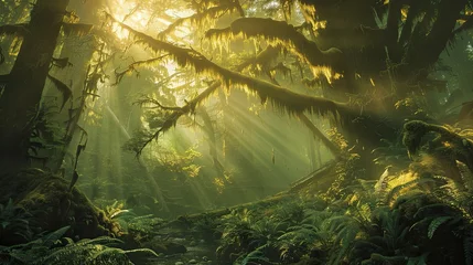 Rolgordijnen moss hoh rain forest © vectorwin
