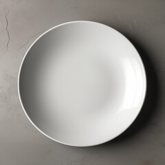 Blank white bowl and plate