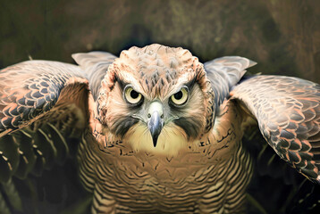 Harpy Hawk Harpia harpyja, World Wildlife Day, March - obrazy, fototapety, plakaty