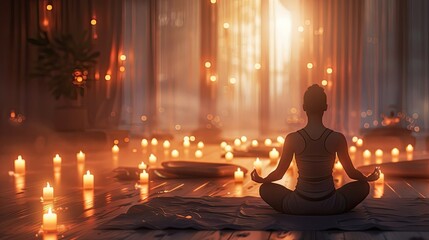 spirituality candle yoga
