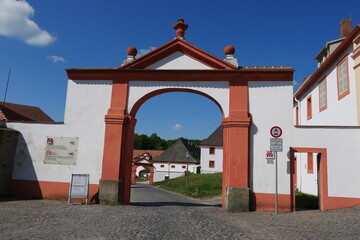 Eingang Kloster Marienthal an der Neiße in Sachsen