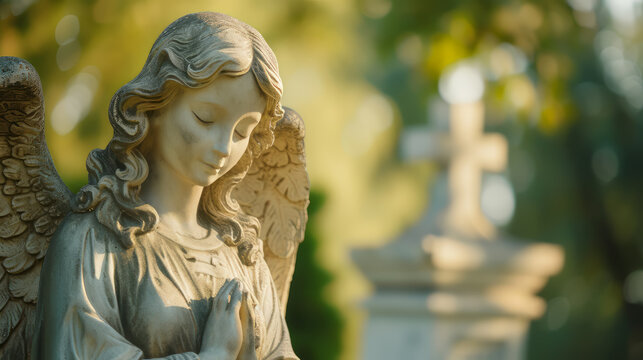 Angel Statue on a cemetery