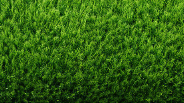 Artificial green lawn as backdrop