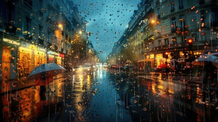 puddle rainy street