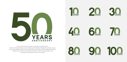 anniversary logo style vector design with green and black color can be use for celebration day