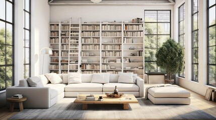 modern loft interior room