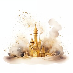 Naklejka premium Watercolor fairy