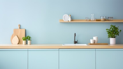 modern empty kitchen background