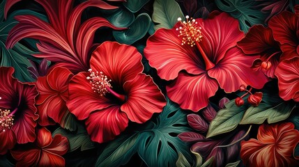 nature floral jungle background