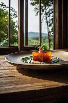 "AI-Generated 5-Star Michelin Molecular Gastronomy Food"
