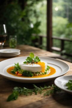 "AI-Generated 5-Star Michelin Molecular Gastronomy Food"
