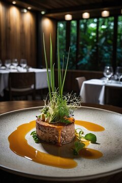 "AI-Generated 5-Star Michelin Molecular Gastronomy Food"

