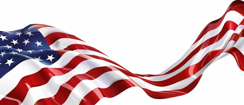 American Flag Wave Close Up for Memorial Day or 4th of July. Banner