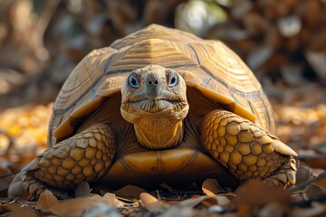 Big old beautiful turtle in natural conditions
