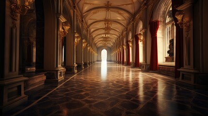 Fototapeta premium shadow corridor blurred room