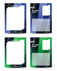 hockey sport card frame template set