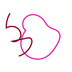 Fototapeta premium Abstract shape outline vector 