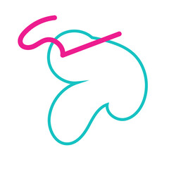 Obraz premium Abstract shape outline vector 